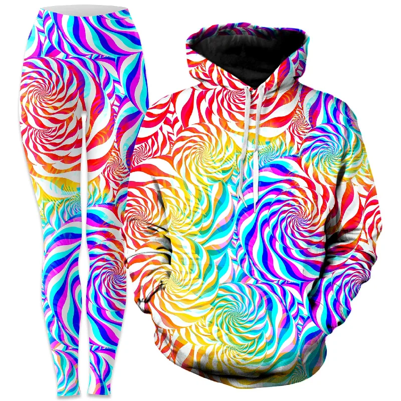 PLUR Rainbow Hoodie and Leggings Combo Comfortable Sports Performance Tights