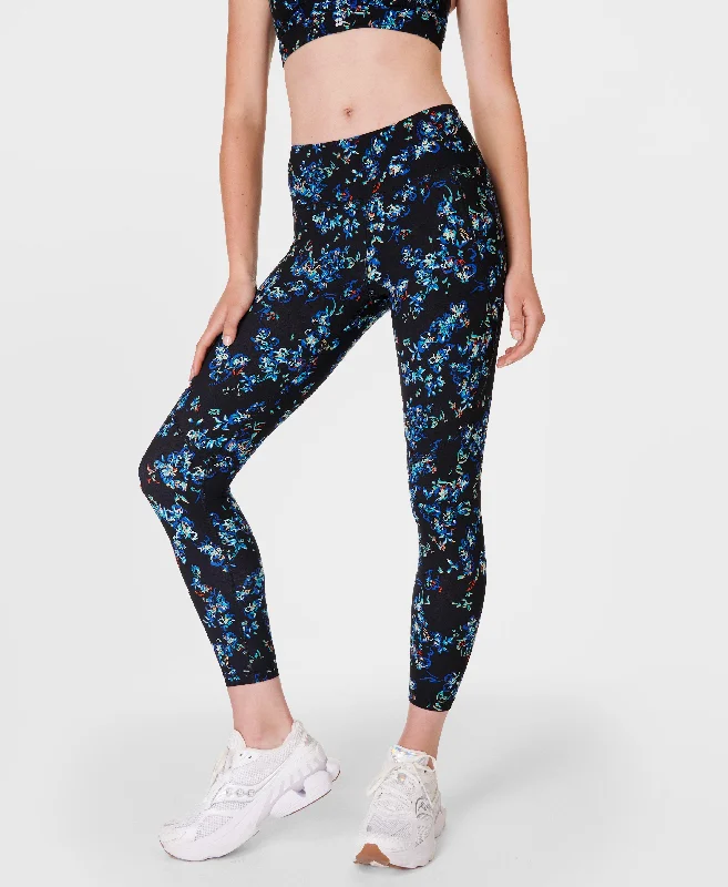 Power 7/8 Workout Leggings Sb5400a 78 Blue-Floral-Doodle-P Trendy Patterned Leggings Power 7/8 Workout Leggings Sb5400a 78 Blue-Floral-Doodle-P Trendy Patterned Leggings