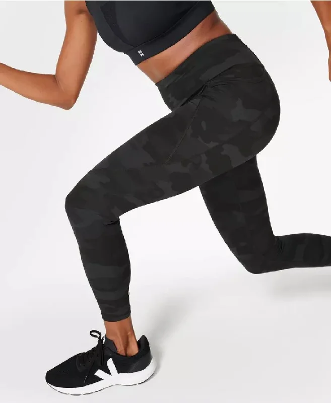 Power Workout Leggings Sb5400a Ultra-Black-Camo-Pri Elegant Velvet Leggings