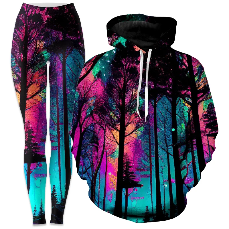 Psilo Woods Hoodie and Leggings Combo Fashionable Fitted Workout Leggings