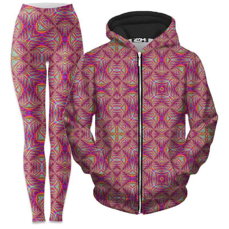 Psy Schism Zip-Up Hoodie and Leggings Combo Stylish Winter-Ready Leggings