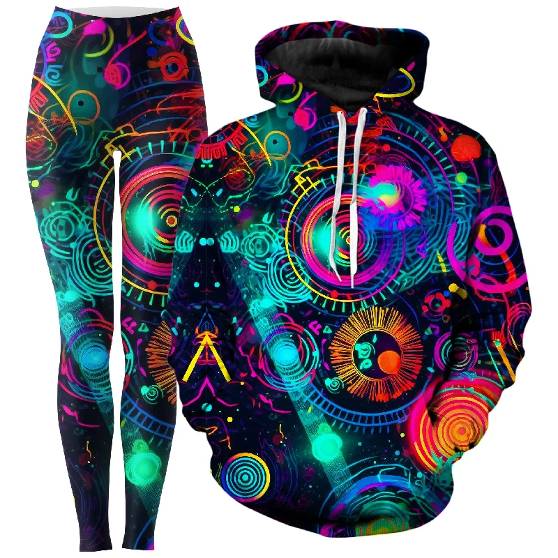 Retro Trip Hoodie and Leggings Combo Comfortable Compression Leggings