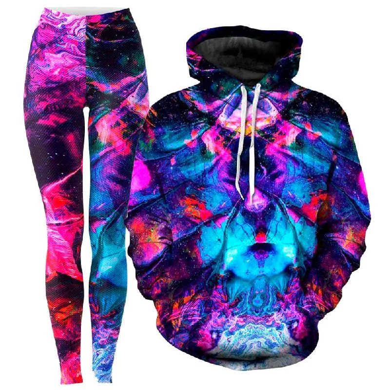 Supine Hoodie and Leggings Combo Trendy Sporty Compression Leggings