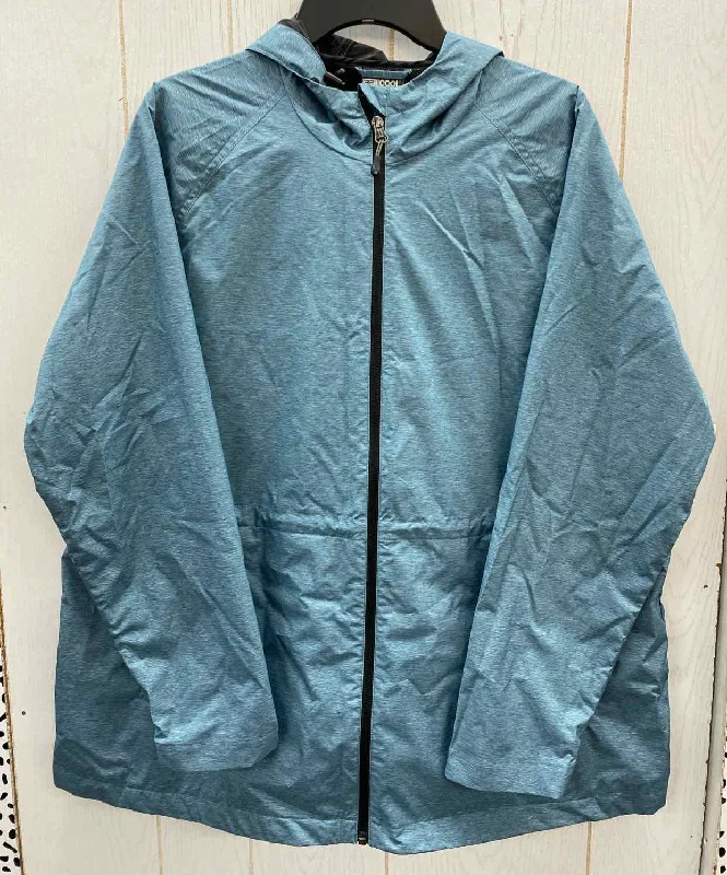 32 Degrees Teal Womens Size XL Jacket (Outdoor) V-Neck Jacket Boat Neck Jacket Square Neck Jacket