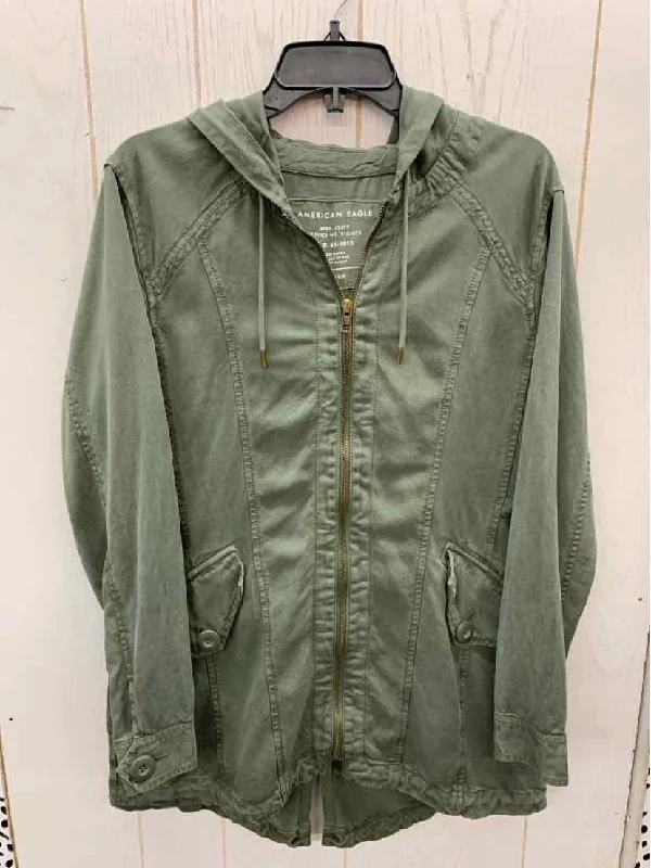 American Eagle Olive Womens Size Small Jacket (Outdoor) Hooded Jacket Caped Jacket Shawl Collar Jacket