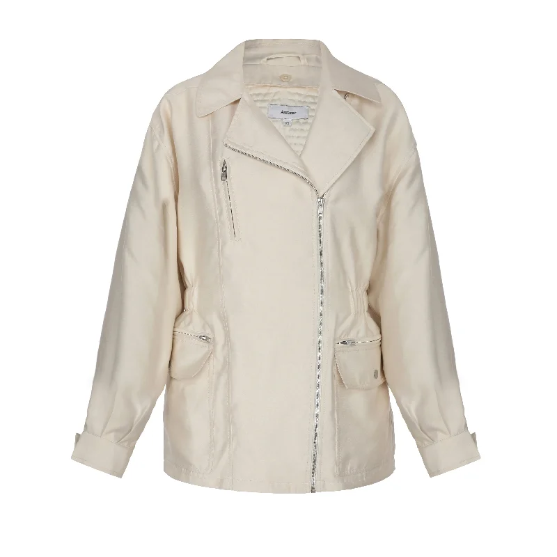 Aurelie Jacket - Cream Trench Coat Raincoat Waterproof Jacket