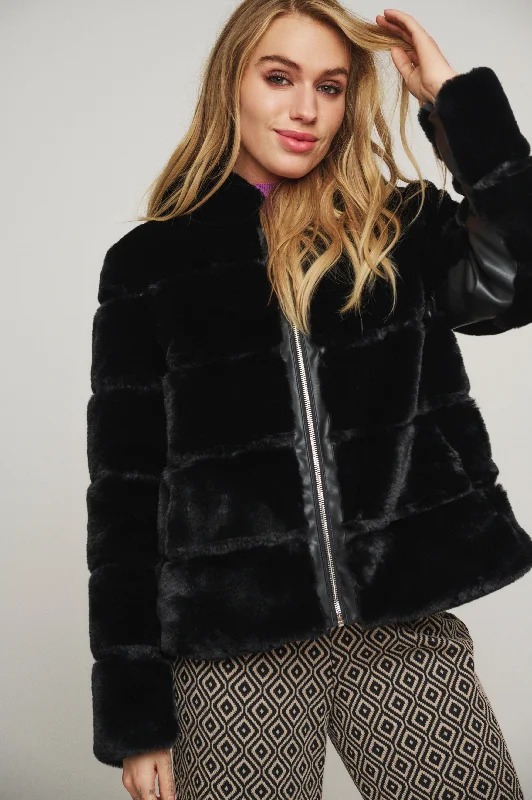 Aza black short faux fur jacket with hood Corduroy Jacket Velvet Jacket Brocade Jacket Aza black short faux fur jacket with hood Corduroy Jacket Velvet Jacket Brocade Jacket
