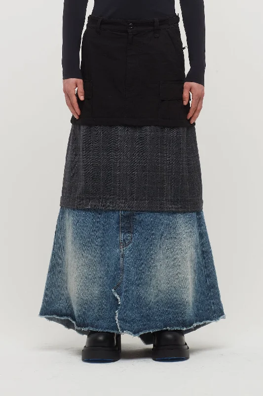 Balenciaga Layered Cargo Skirt zip skirt side