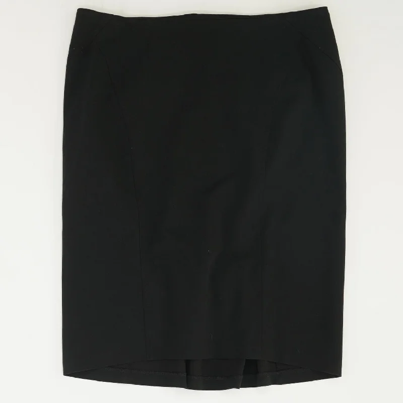 Black Solid Midi Skirt chiffon skirt lightweight