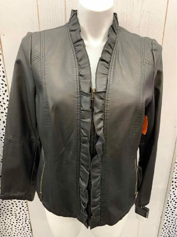 Black Womens Size 1X Jacket (Outdoor) Nylon Jacket Polyester Jacket Spandex Jacket