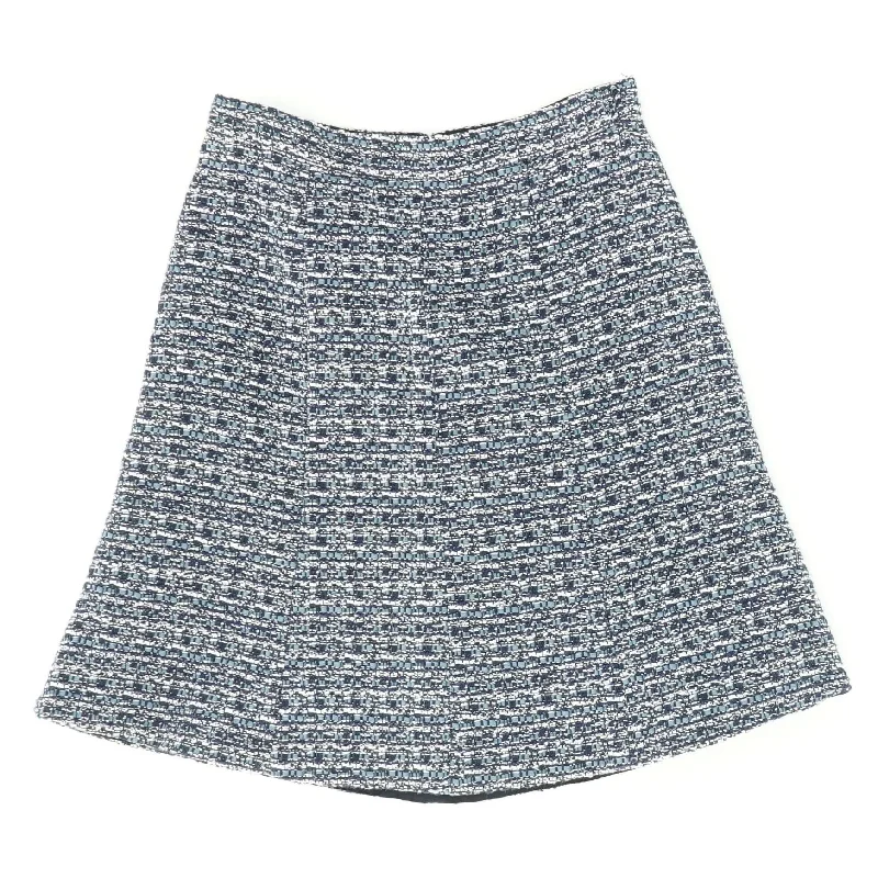 Blue Graphic Mini Skirt spandex blend skirt