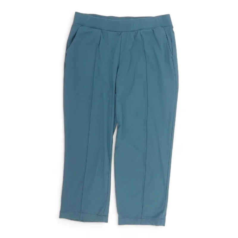 Blue Solid Leggings Cozy Fashion Leggings