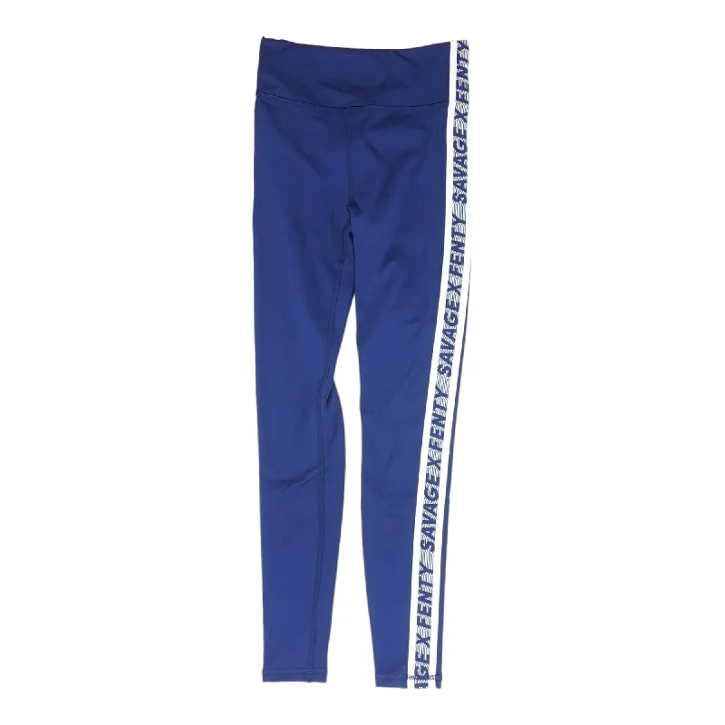 Blue Solid Leggings Fashionable Solid Color Tights