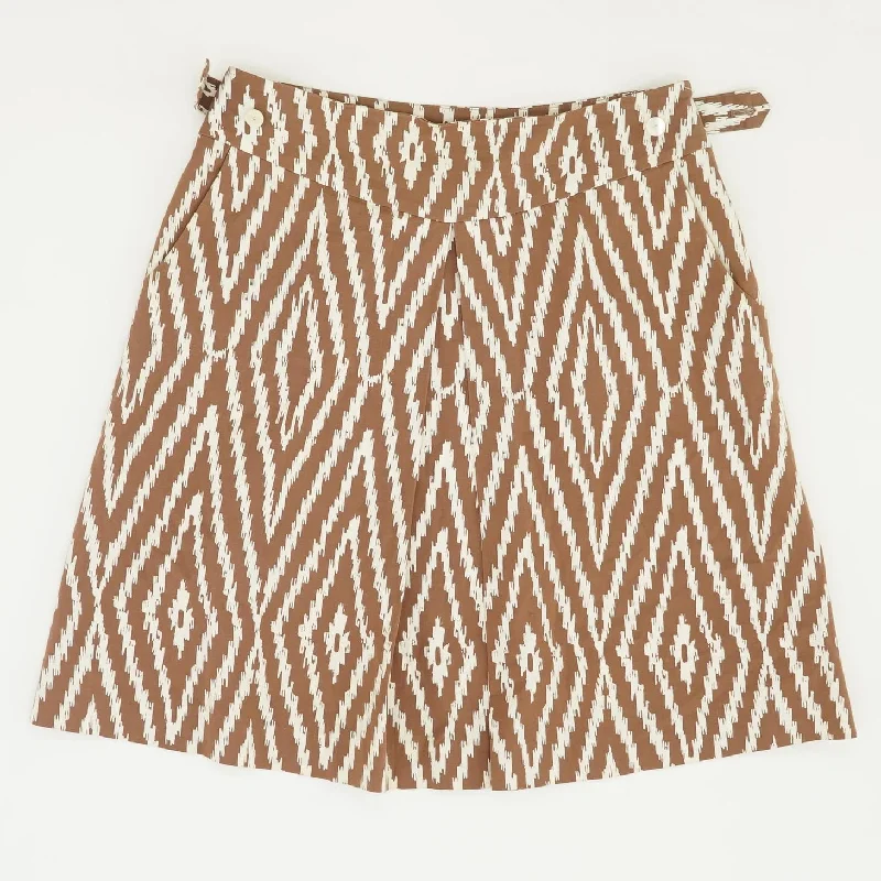 Brown Graphic Mini Skirt breathable skirt fabric