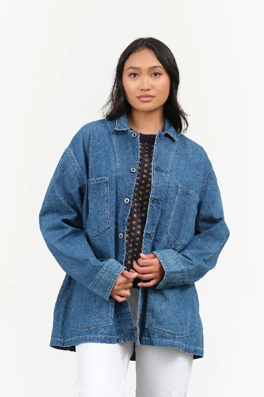 Unisex Chore Jacket Hoodie Zip-Up Jacket Button-Up Jacket