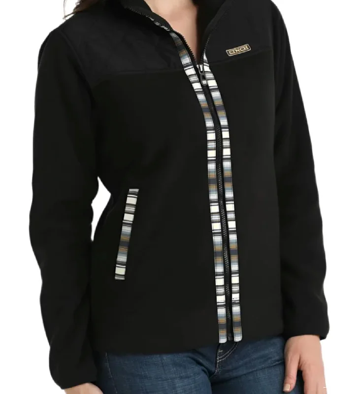 Cinch Contrast Trim Fleece Jacket Women’s MAJ9908001 Tailored Jacket Straight Jacket A-Line Jacket Cinch Contrast Trim Fleece Jacket Women’s MAJ9908001 Tailored Jacket Straight Jacket A-Line Jacket