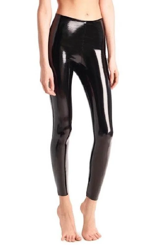 Faux Patent Legging W/ Perfect Control Chic Floral Print Leggings