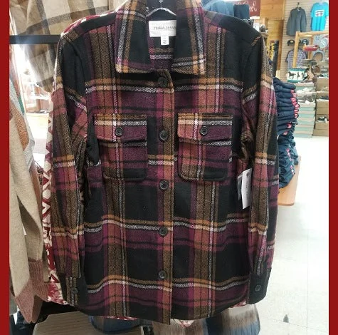 Tribal Plaid Jacket Women's 7171O-4466-3001 Nylon Fabric Polyester Fabric Spandex Fabric Tribal Plaid Jacket Women's 7171O-4466-3001 Nylon Fabric Polyester Fabric Spandex Fabric
