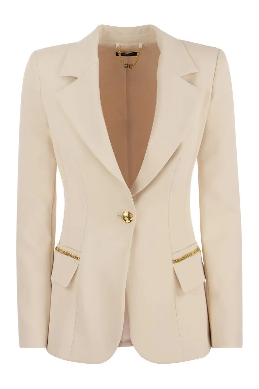 Crepe jacket Tailored Jacket Straight Jacket A-Line Jacket