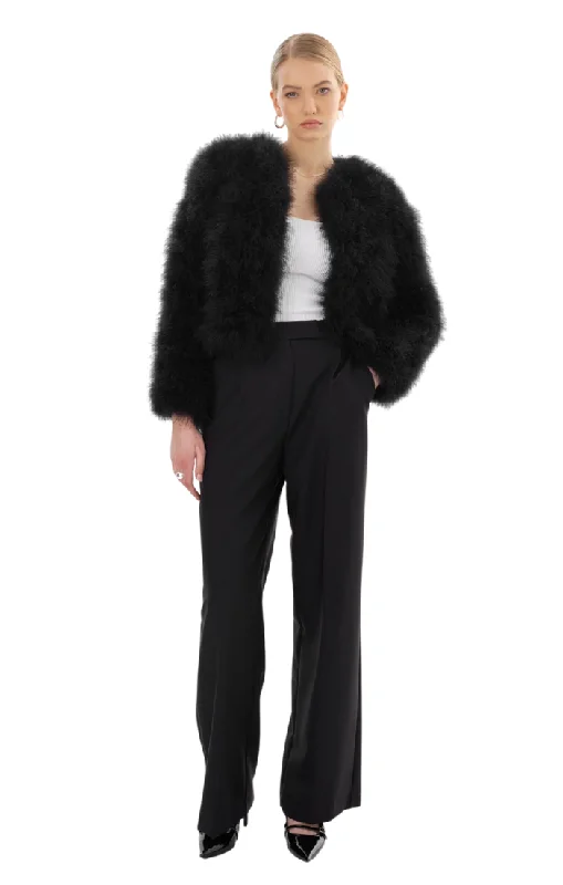 Deora Jacket - Black Nylon Fabric Polyester Fabric Spandex Fabric
