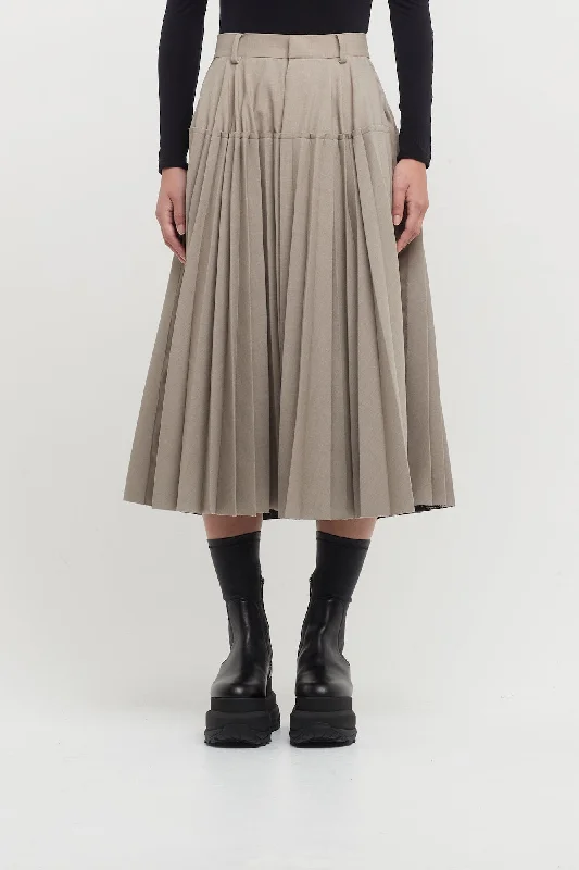 Sacai Suiting Bonding Skirt wool skirt warm