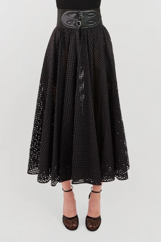 Alaïa Flared Skirt silk skirt luxurious