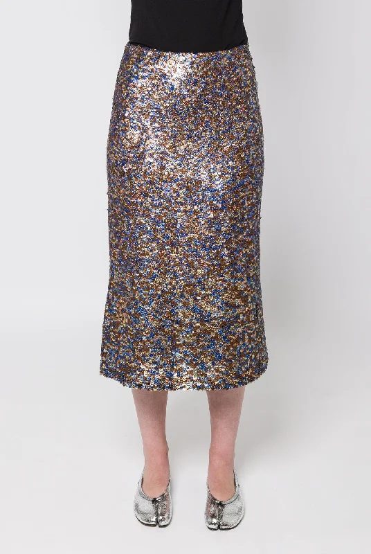 Dries Van Noten Sibyl Embroidered Skirt velvet skirt sumptuous