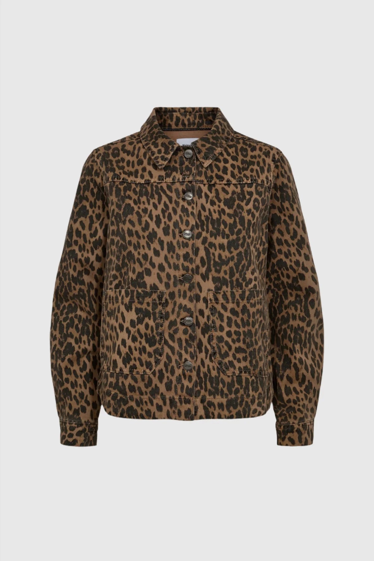 Gigi Jacket Leopard Stand-Up Collar Roll-Neck Collar Turtle Neck