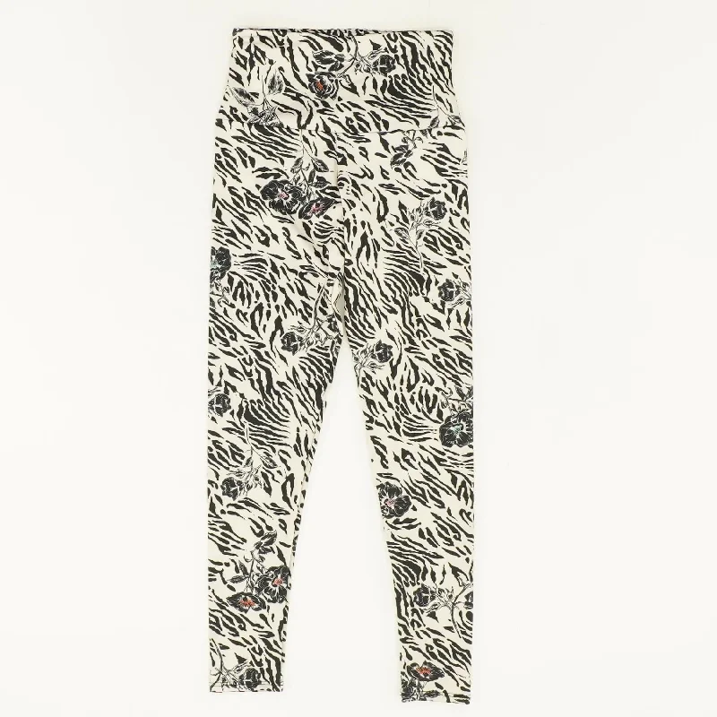 Gray Animal Print Leggings Fashionable Stretchy Fit Leggings