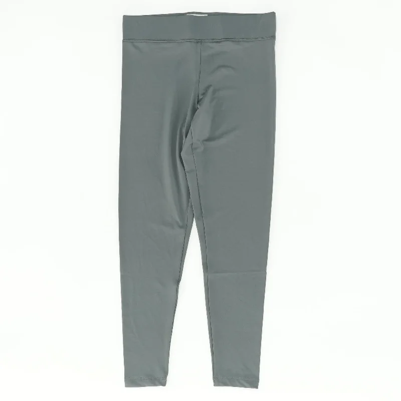 Gray Solid Leggings Trendy Flared Leggings