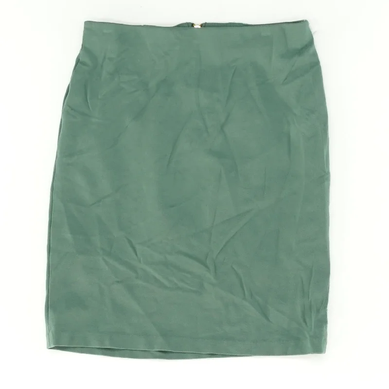 Green Solid Midi Skirt slim fit skirt