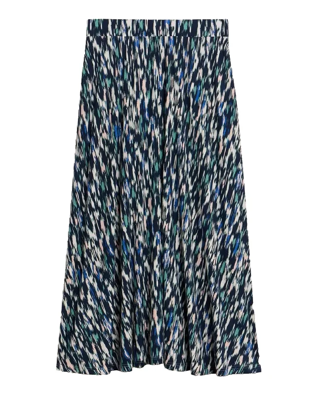 Jada Eco Vero Maxi Skirt - Navy Print leather skirt bold