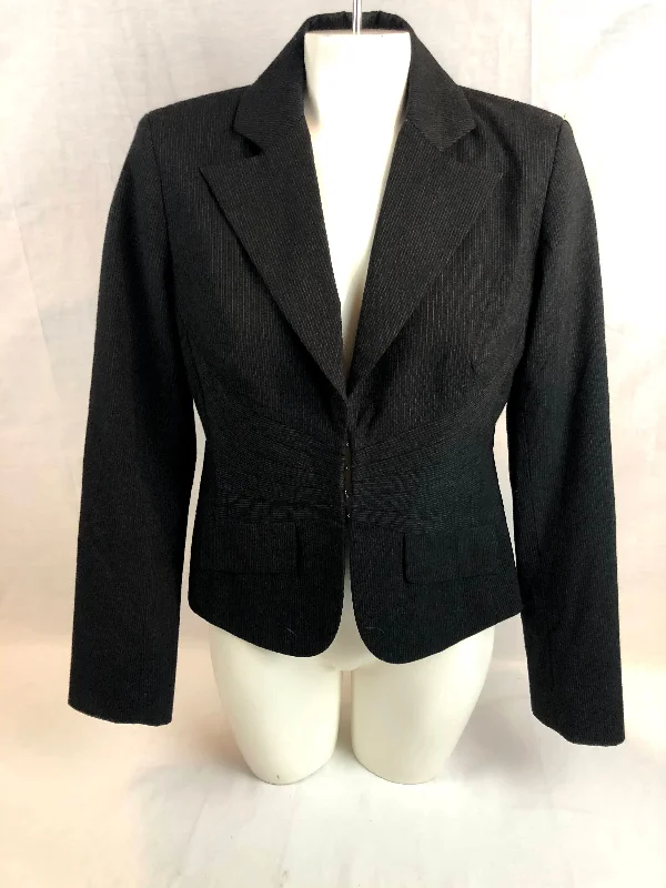 Kenneth Cole Reaction Black Blazer Jacket Size 6 Striped Jacket Polka Dot Jacket Floral Jacket