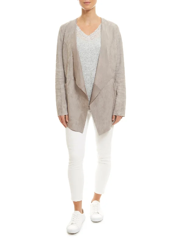 Light Grey Short Suede Jacket Rayon Jacket Velvet Jacket Corduroy Jacket