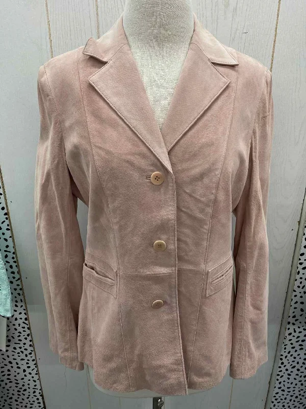 Liz Claiborne Pink Womens Size M Jacket (Outdoor) Cotton Jacket Linen Jacket Terry Jacket