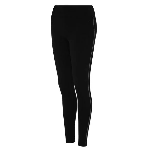 Silver Lock Leggings - Black Trendy Activewear Leggings