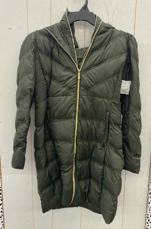 Michael KORS Olive Womens Size Small Jacket (Outdoor) Faux Fur Jacket Real Fur Jacket Shearling Jacket