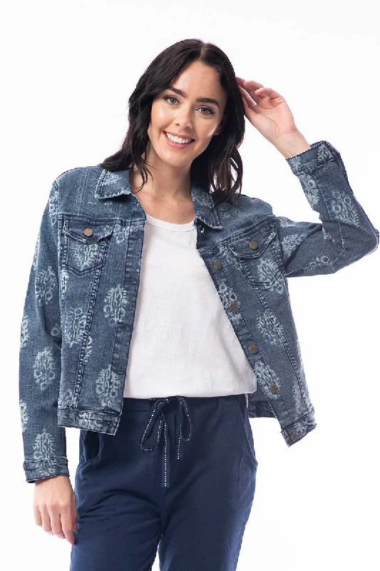 Orientique Aurora Jacket in Denim Rayon Fabric Velvet Fabric Corduroy Fabric