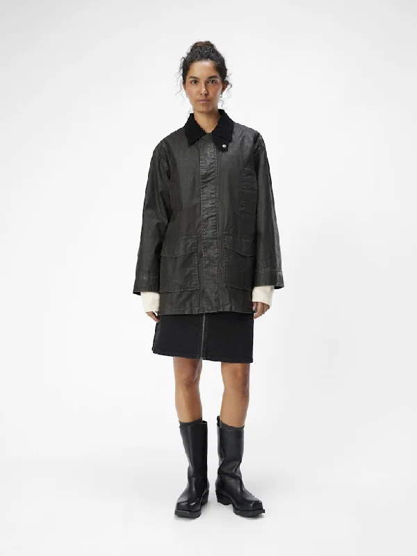 Palia Jacket  Black Toggled Jacket Drawstring Jacket Belted Jacket