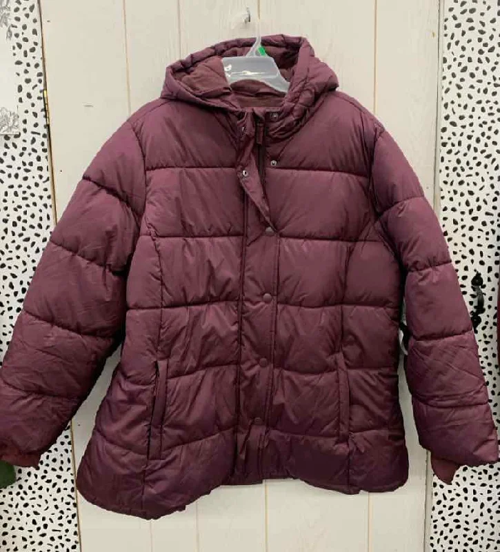 Purple Womens Size 2X Jacket (Outdoor) Jacket Blazer Coat