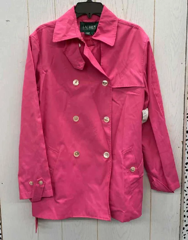 Ralph Lauren Pink Womens Size L Jacket (Outdoor) Belted Jacket Elasticated Jacket Padded Jacket