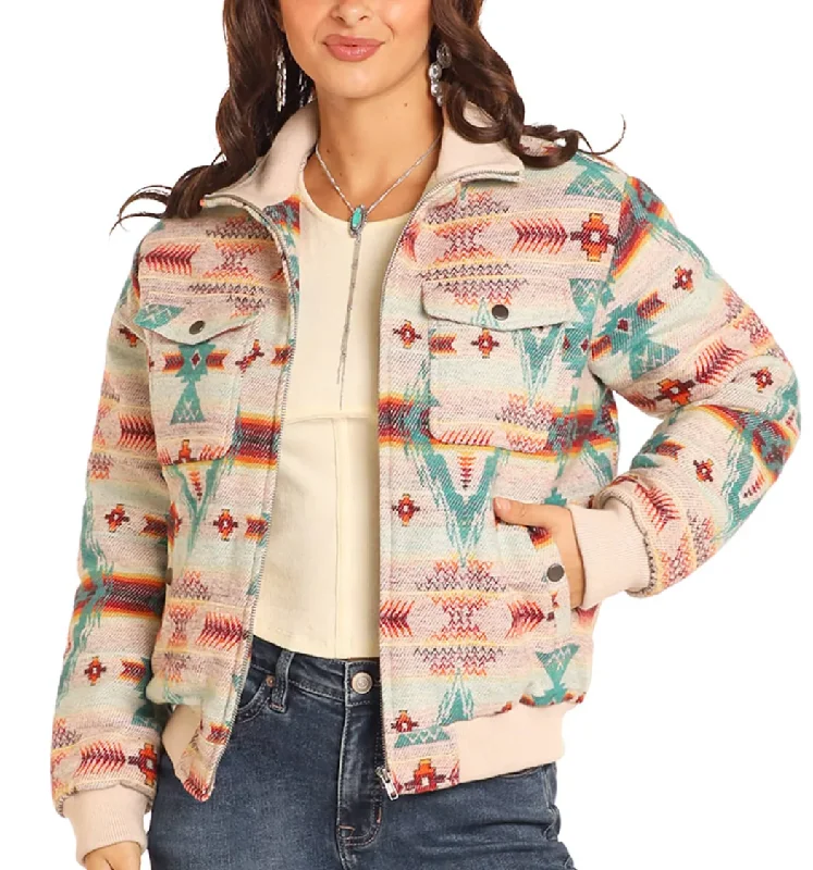 Rock & Roll Bomber Jacket Women’s  BW92C04331 Striped Jacket Polka Dot Jacket Floral Jacket