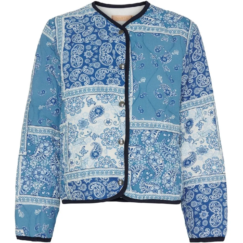 Roseanne Jacket Blue Welt Pockets Slit Pockets Flap Pockets