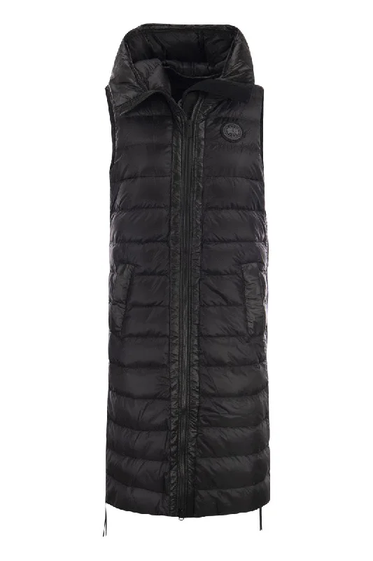 ROXBORO - Long sleeveless down jacket Stand-Up Collar Roll-Neck Collar Turtle Neck