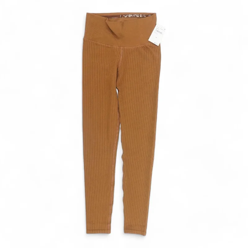 Rust Solid Leggings Comfortable Full-Body Compression Leggings