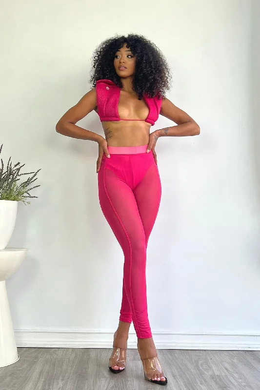 South Beach Mesh Leggings SET Trendy Sports Performance Leggings