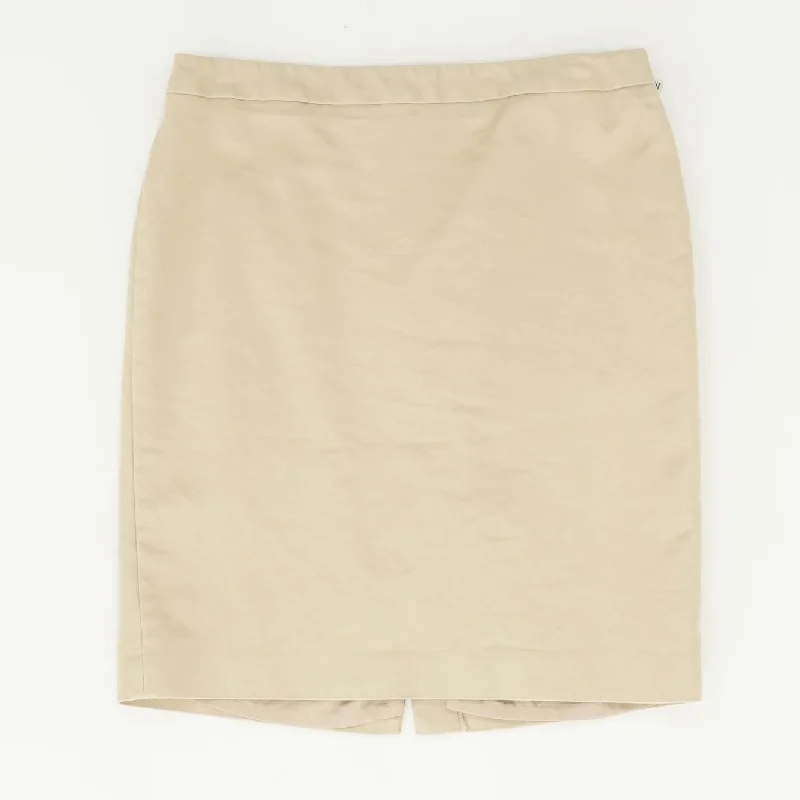 Tan Solid Mini Skirt relaxed fit skirt