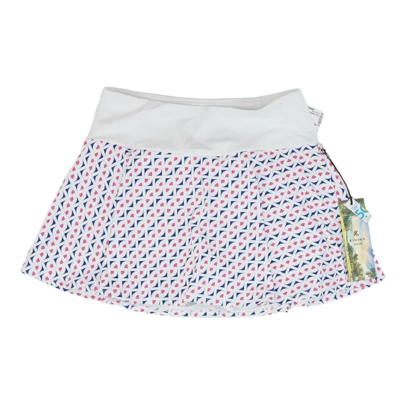 White Graphic Skort Skirt casual skirt length