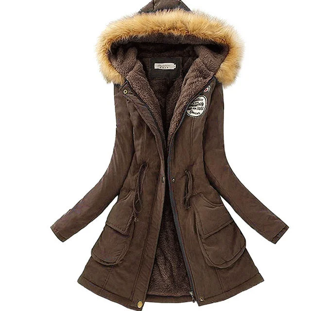 Winter Warm Jacket with  Fur Collar Print Jacket Jacquard Jacket Embroidered Jacket