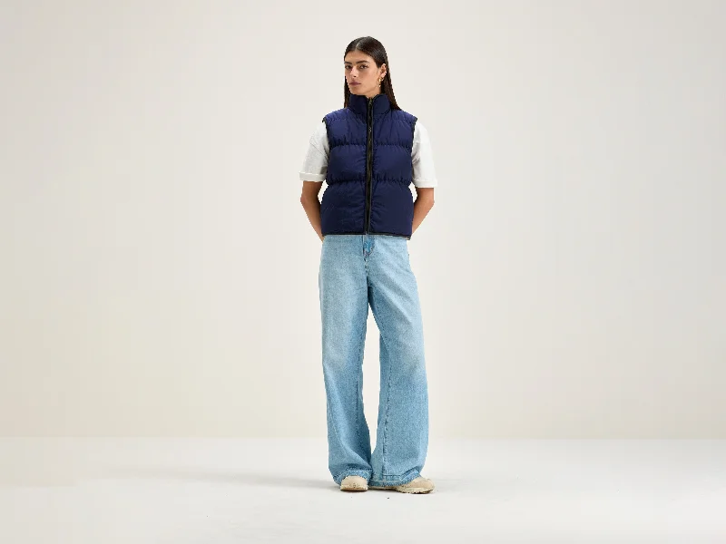 Hansel zip-up jacket (242 / W / NAVAL) A-Line Jacket Boat Neck Shawl Collar